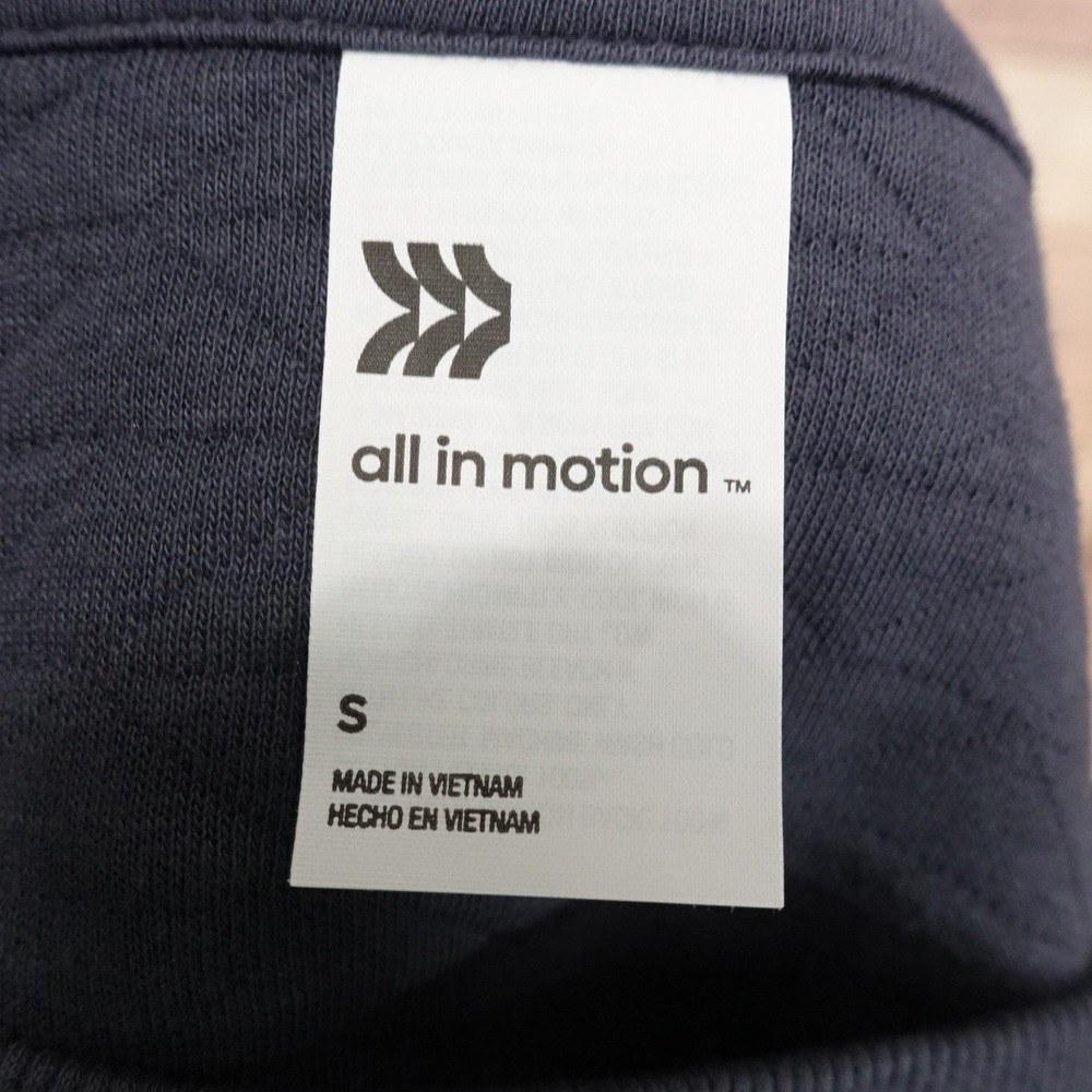 New! All In Motion Sweatshirt Womens S Gray Quilted Pullover Kangaroo Pocket - Picture 6 of 11
